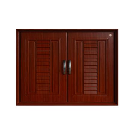 บานซิงค์คู่ลายเกล็ด SUPPER 85x65 ซม. สีมะฮอกกานี_0