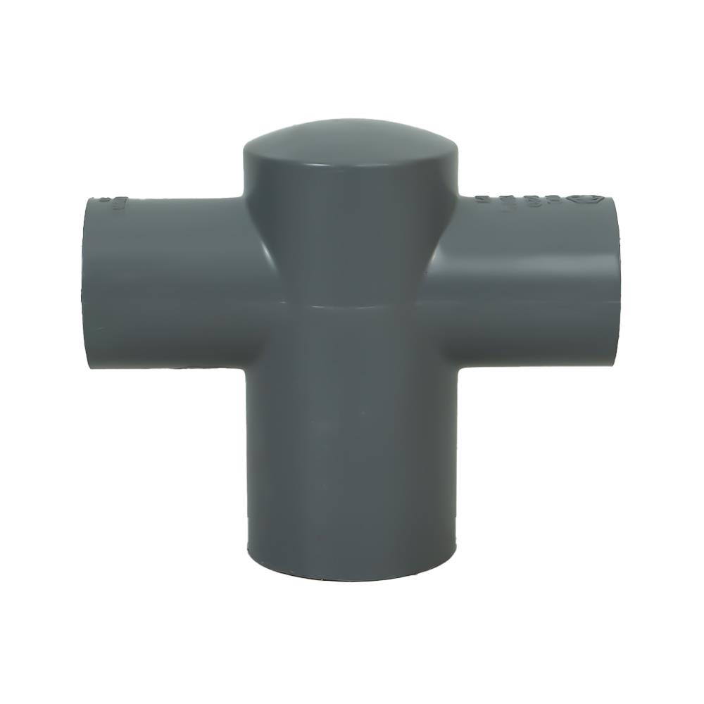 ข้อต่อสี่ทางฝาครอบลด-เกษตร SCG 1 นิ้วx3/4 นิ้ว สีเทา