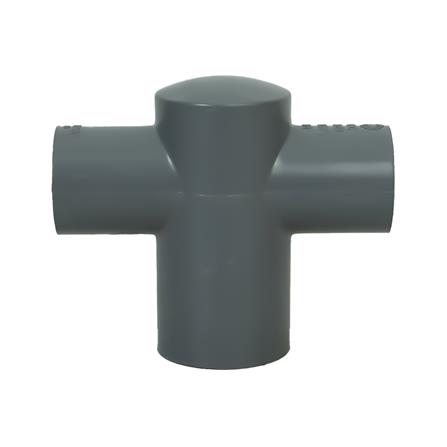 ข้อต่อสี่ทางฝาครอบลด-เกษตร SCG 1 นิ้วx3/4 นิ้ว สีเทา_1