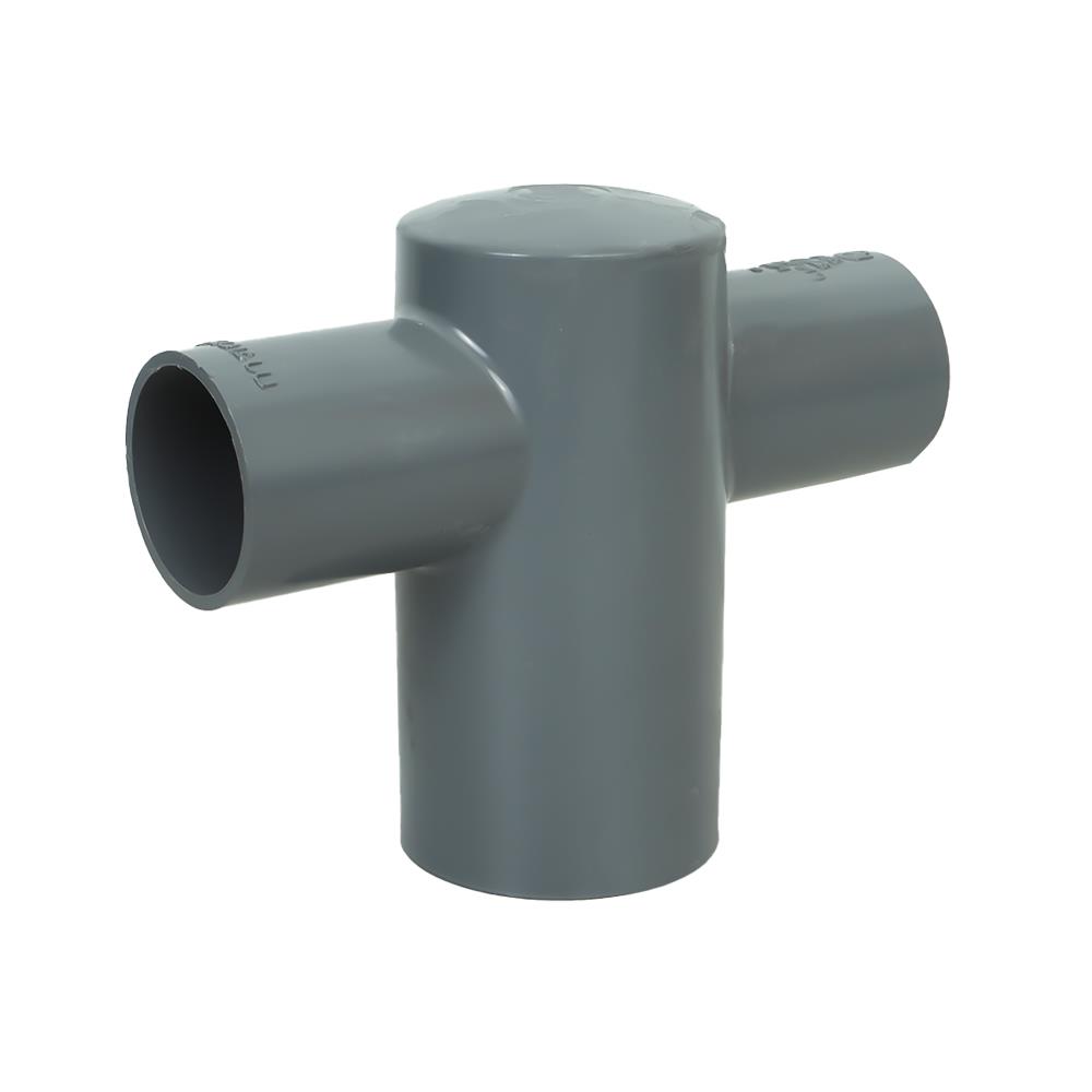 ข้อต่อสี่ทางฝาครอบลด-เกษตร SCG 1 1/2 นิ้วx1 นิ้ว สีเทา
