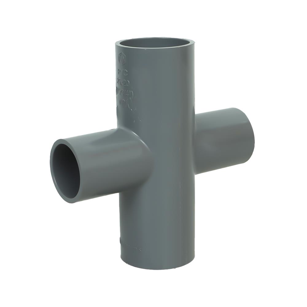 ข้อต่อสี่ทางลด-เกษตร SCG 1 นิ้วx3/4 นิ้ว สีเทา