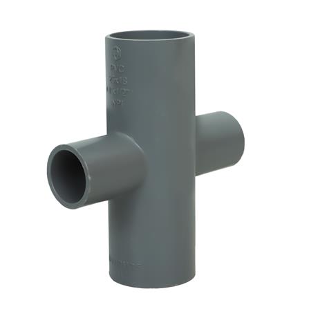 ข้อต่อสี่ทางลด-เกษตร SCG 1 นิ้วx1/2 นิ้ว สีเทา