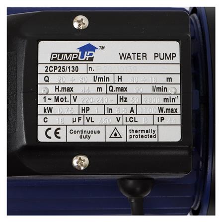 ปั๊มหอยโข่ง SUMOTO PUMP UP 2CP25/130 ใบพัดคู่ 1 แรงม้า_3