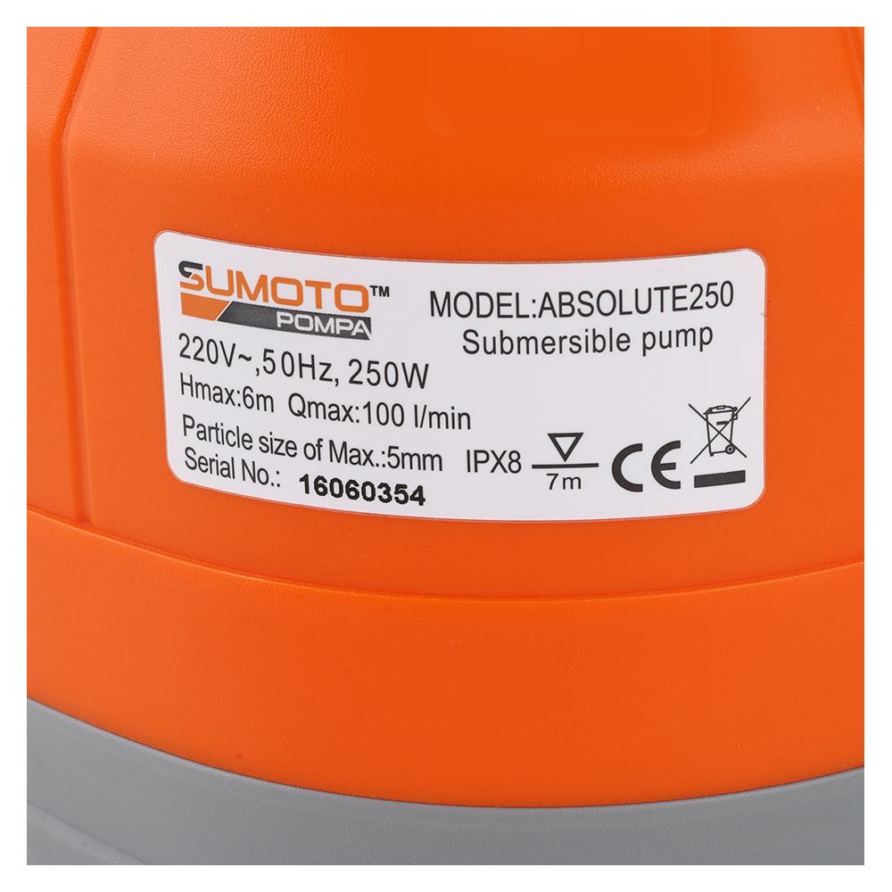 ปั้มจุ่ม SUMOTO POMPA 2IN1 ABSOLUTE250 250 วัตต์
