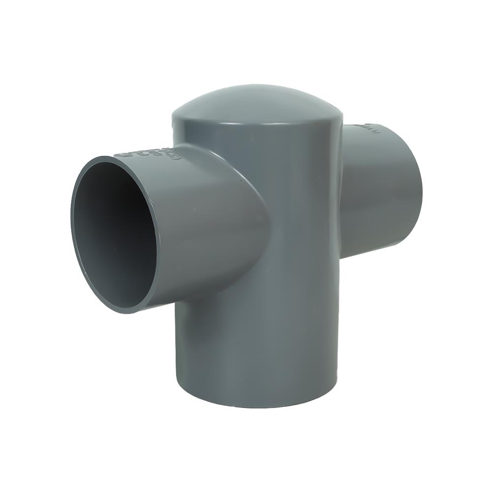 ข้อต่อสี่ทางฝาครอบลด-เกษตร SCG 3 นิ้วx2 1/2 นิ้ว สีเทา