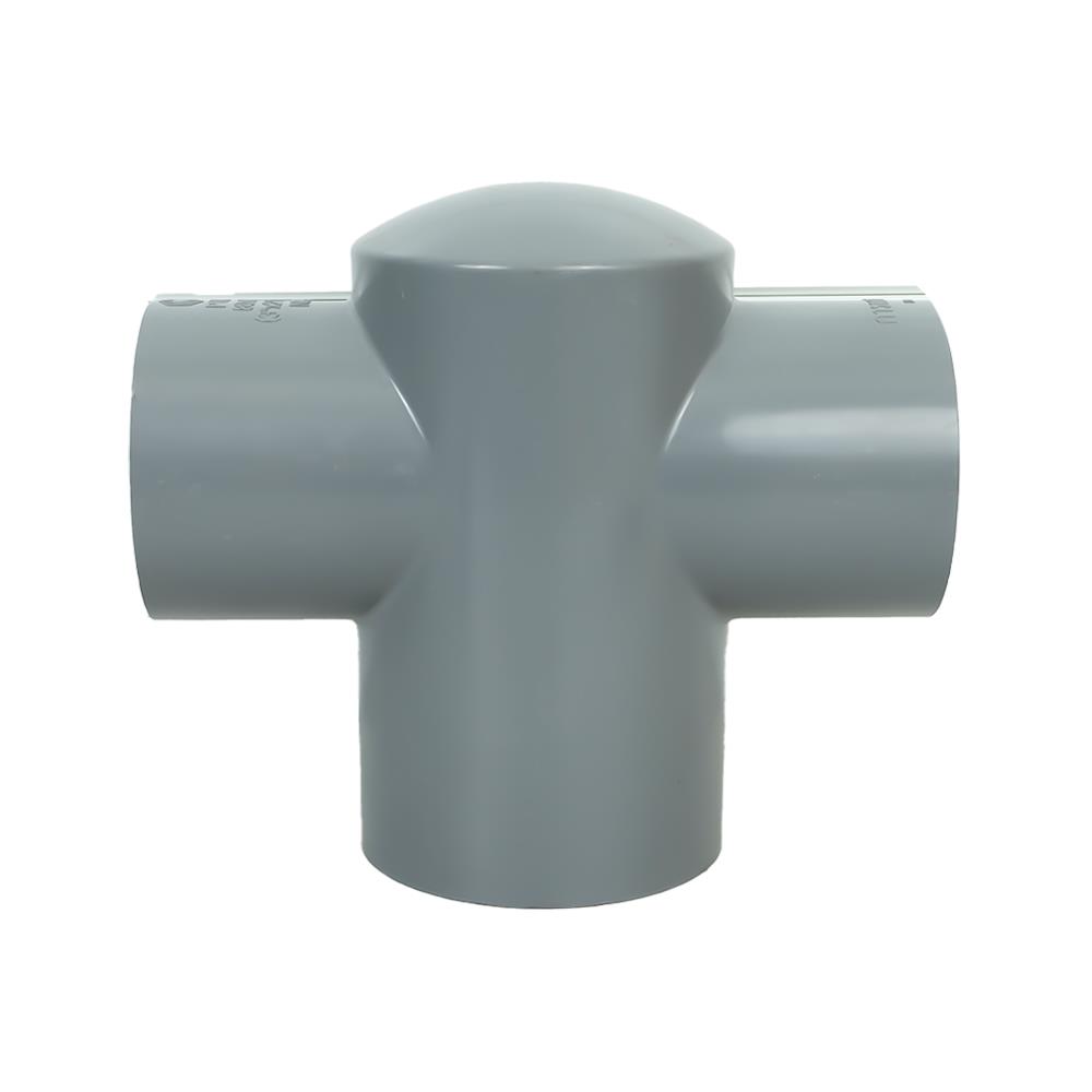 ข้อต่อสี่ทางฝาครอบลด-เกษตร SCG 3 นิ้วx2 1/2 นิ้ว สีเทา