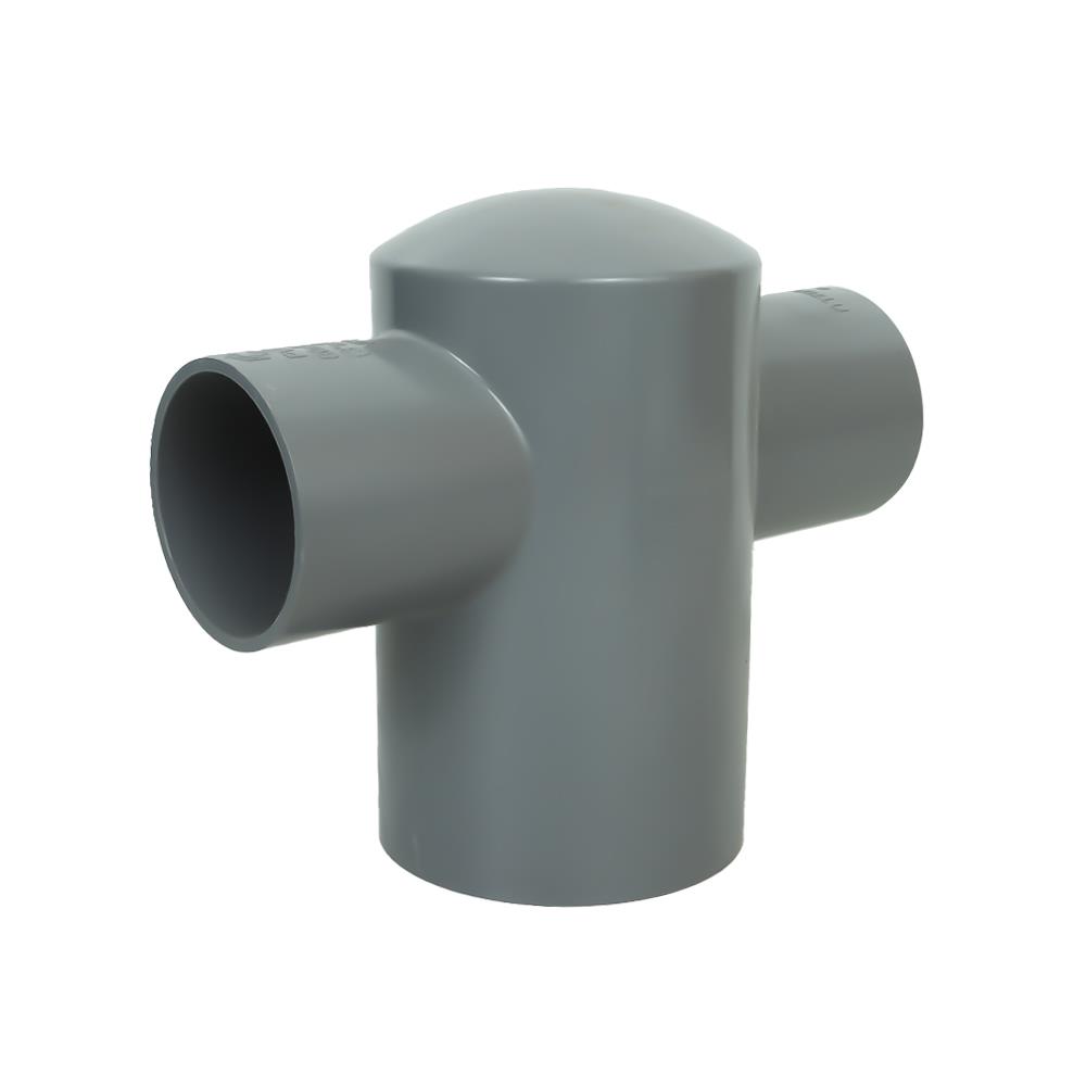 ข้อต่อสี่ทางฝาครอบลด-เกษตร SCG 3 นิ้วx2 นิ้ว สีเทา