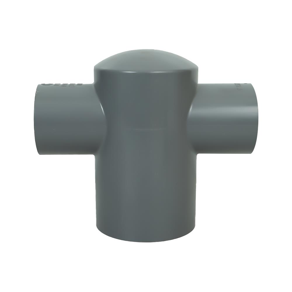 ข้อต่อสี่ทางฝาครอบลด-เกษตร SCG 3 นิ้วx2 นิ้ว สีเทา