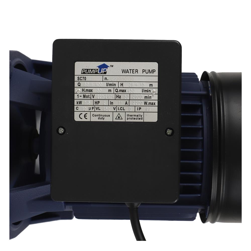 ปั๊มหอยโข่ง SUMOTO PUMP UP น้ำมาก ส่งสูง SC70 2 แรงม้า