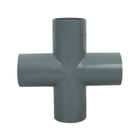 ข้อต่อสี่ทาง-เกษตร SCG 1 1/2 นิ้ว สีเทา_1