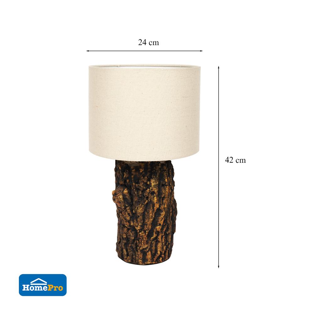 ไฟตั้งโต๊ะ CARINI COUNTRY E4318 สีครีม/สีน้ำตาล