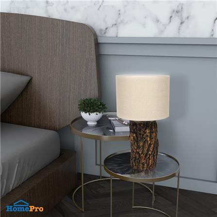 ไฟตั้งโต๊ะ CARINI COUNTRY E4318 สีครีม/สีน้ำตาล_3