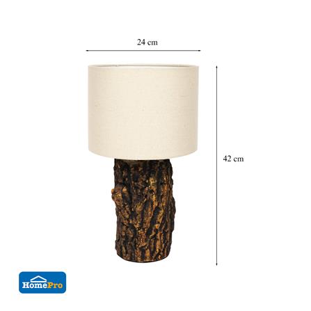 ไฟตั้งโต๊ะ CARINI COUNTRY E4318 สีครีม/สีน้ำตาล_4