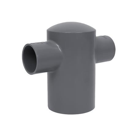 ข้อต่อสี่ทางฝาครอบลด-เกษตร SCG 2 นิ้วx1 นิ้ว สีเทา