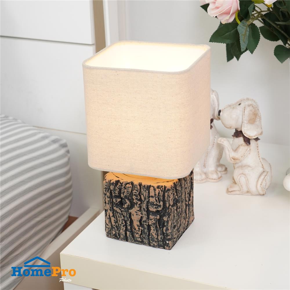 ไฟตั้งโต๊ะ CARINI COUNTRY E4317 สีน้ำตาล