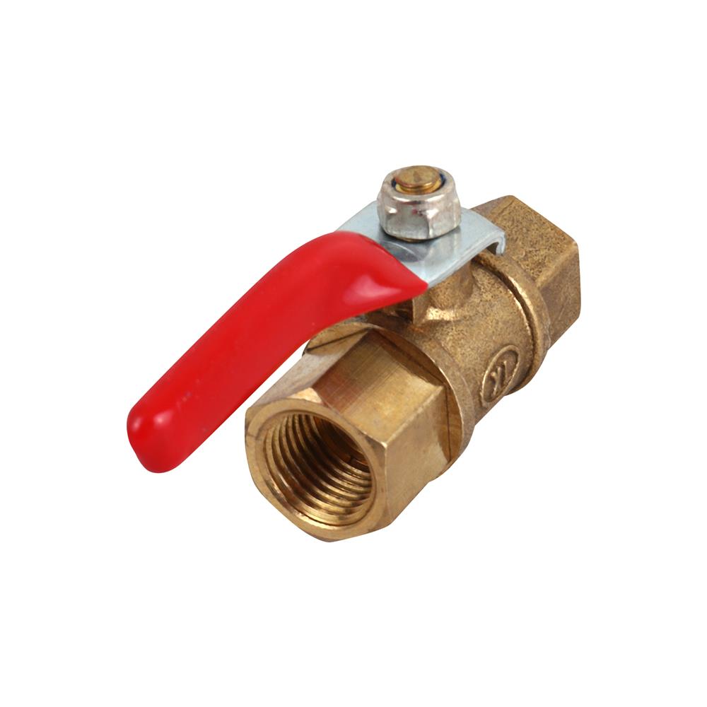 บอลวาล์วตัวเมีย-ตัวเมีย EUROX 2 หุน (1/4 นิ้ว) สีทอง