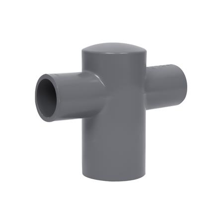 ข้อต่อสี่ทางฝาครอบลด-เกษตร SCG 1 นิ้วx1/2 นิ้ว สีเทา