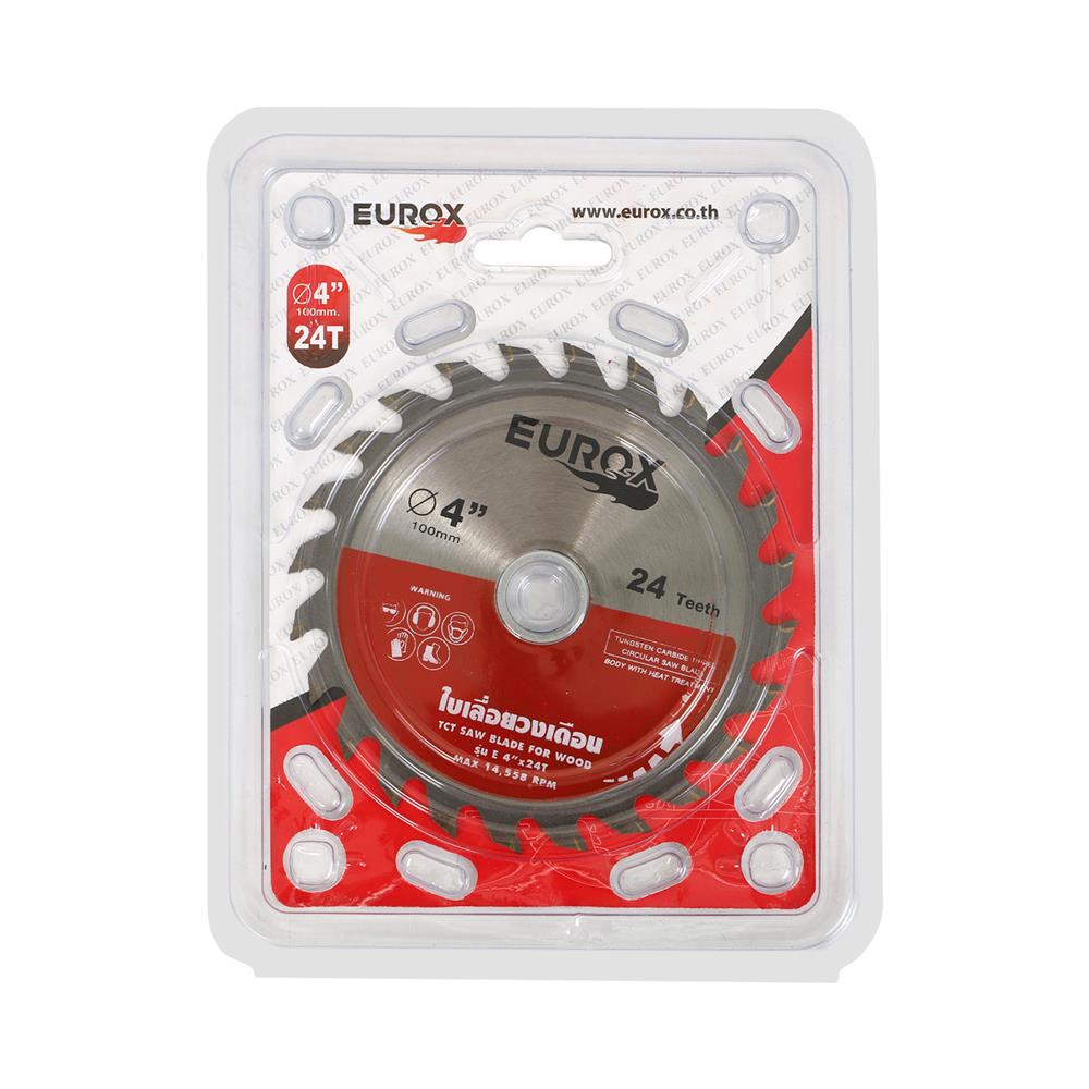 ใบเลื่อยวงเดือน EUROX 4 นิ้ว 24 ซี่ฟัน