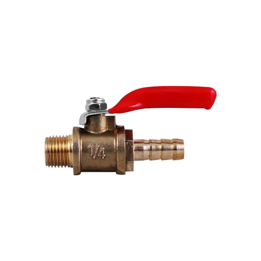 บอลวาล์วตัวผู้ - หางปลา EUROX 2 หุน สีทอง