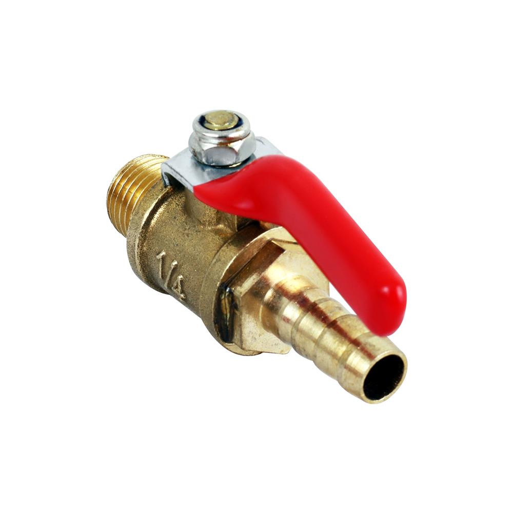 บอลวาล์วตัวผู้ - หางปลา EUROX 2 หุน สีทอง