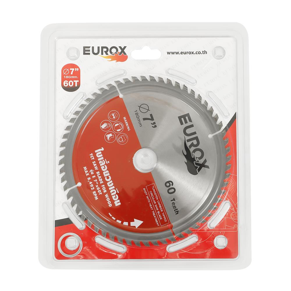 ใบเลื่อยวงเดือน EUROX 7 นิ้ว 60 ซี่ฟัน