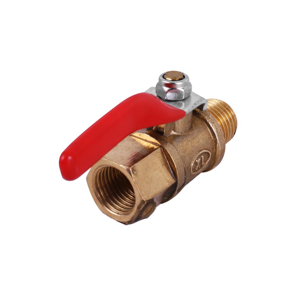 บอลวาล์วตัวผู้-ตัวเมีย EUROX 2 หุน (1/4 นิ้ว) สีทอง