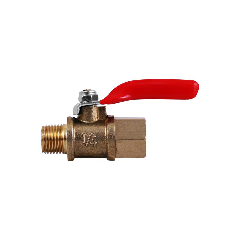 บอลวาล์วตัวผู้-ตัวเมีย EUROX 2 หุน (1/4 นิ้ว) สีทอง