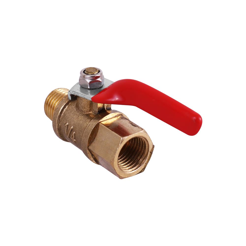 บอลวาล์วตัวผู้-ตัวเมีย EUROX 2 หุน (1/4 นิ้ว) สีทอง