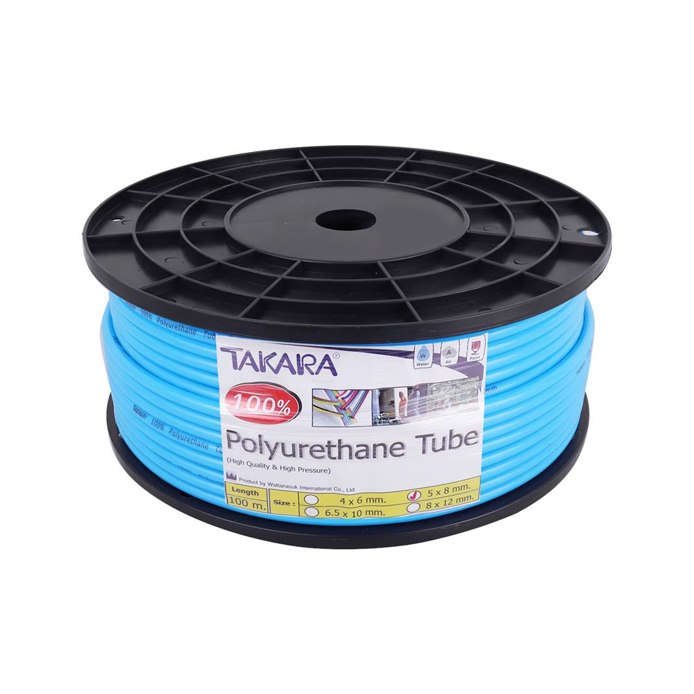 สายลมโพลียูรีเทน (ตัดขายเป็นเมตร) TAKARA 5x8 มม. สีฟ้า