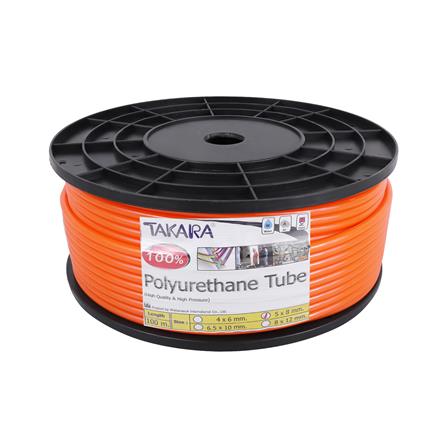 สายลมโพลียูรีเทน (ตัดขายเป็นเมตร) TAKARA 5x8 มม. สีส้ม_1