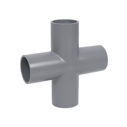 ข้อต่อสี่ทาง-เกษตร SCG 1 นิ้ว สีเทา