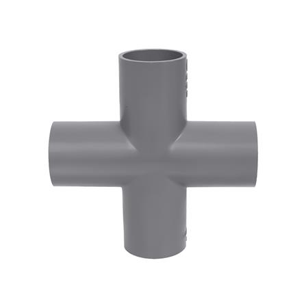 ข้อต่อสี่ทาง-เกษตร SCG 1 นิ้ว สีเทา_1