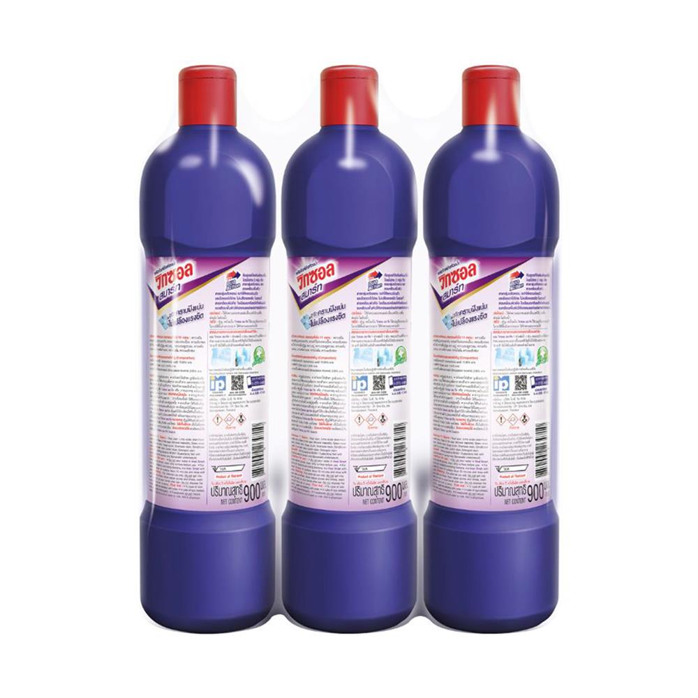น้ำยาทำความสะอาดห้องน้ำ VIXOL 900 มล. ม่วง แพ็ก 3 ชิ้น