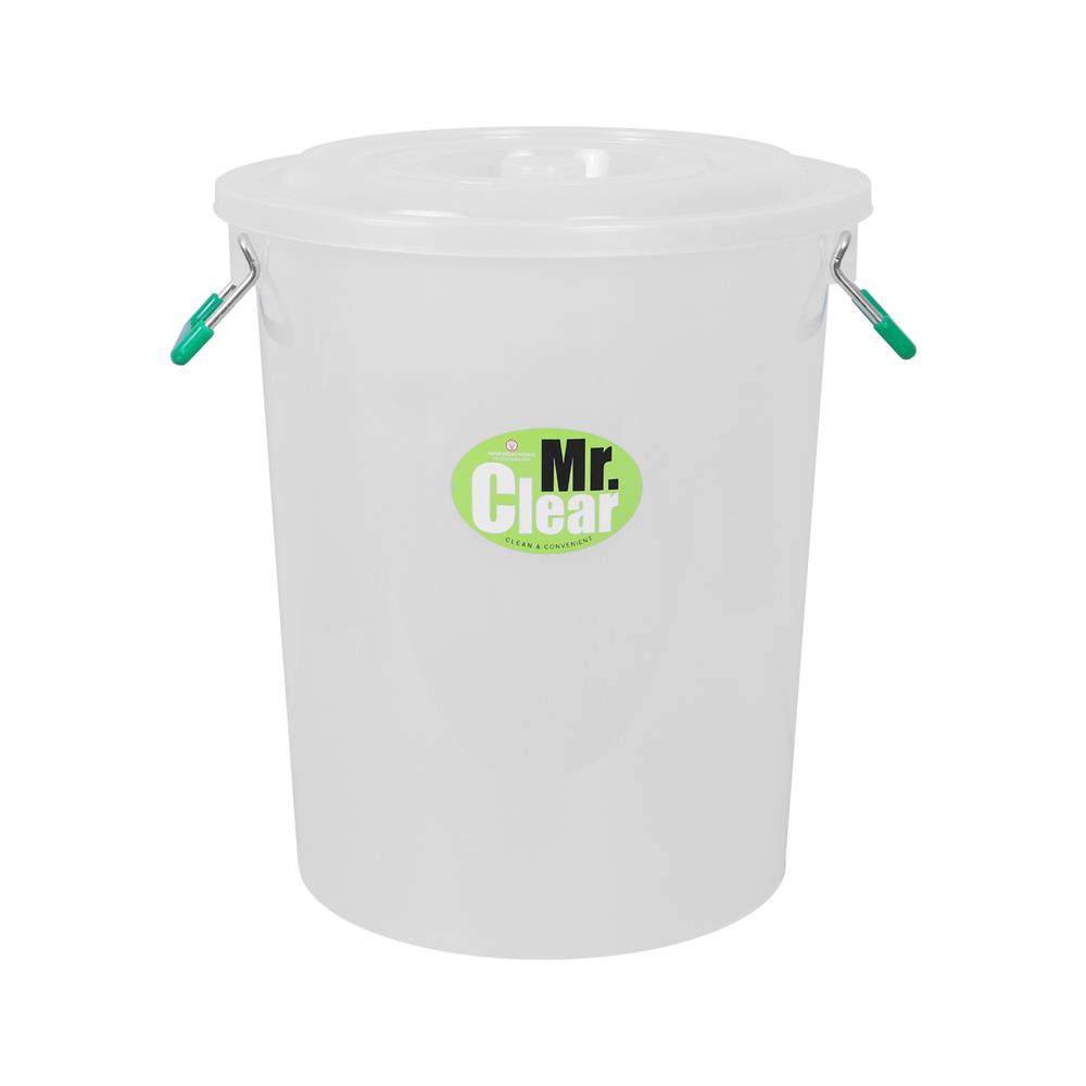 ถังน้ำพร้อมฝา NAM NGAI HONG 27 ลิตร สีขาวขุ่น