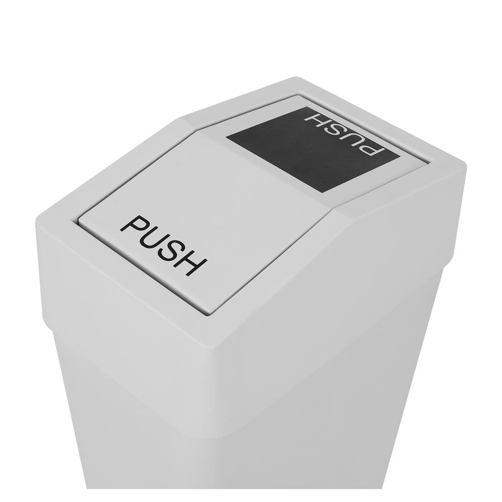 ถังขยะเหลี่ยมฝาสวิง DKW HH-228LP 18 ลิตร สีเทา