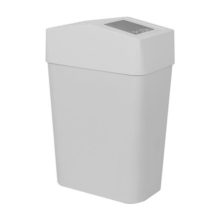 ถังขยะเหลี่ยมฝาสวิง DKW HH-228LP 18 ลิตร สีเทา_1