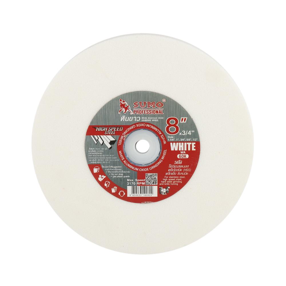 หินเจียรสีขาว D SUMO 60K 8x3/4 นิ้ว