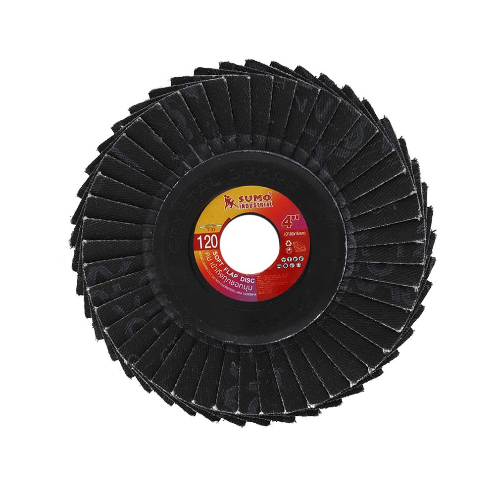 ใบเจียรผ้าทรายซ้อนหลังอ่อน เบอร์ 120 SUMO 4 นิ้ว