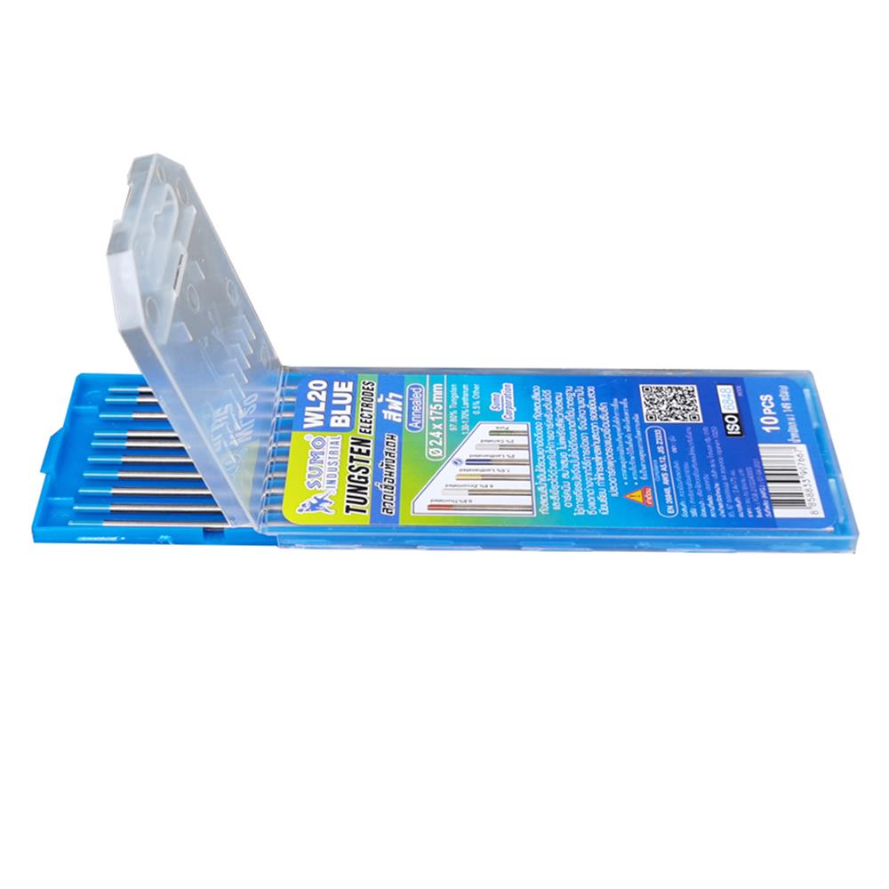 ลวดเชื่อมทังสเตน SUMO 2.4X175 มม. สีฟ้า แพ็ก 10 ชิ้น