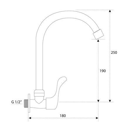 ก๊อกซิงค์ผนัง DONMARK DMS-3209_1