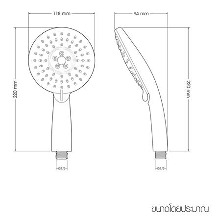 ฝักบัวสายอ่อน WSP WSP-314C สีโครม_2