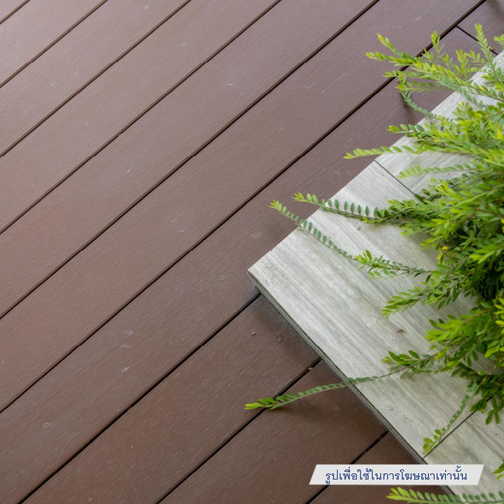 ไม้พื้น SHERA ลายเสี้ยน ขอบวี 20X300X2.5 ซม. สีขาวมะลิ