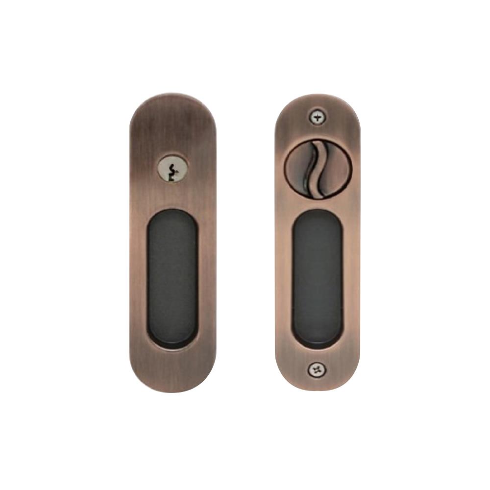 กุญแจบานเลื่อน SOLEX NO.252 สีทองแดงรมดำ