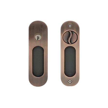 กุญแจบานเลื่อน SOLEX NO.252 สีทองแดงรมดำ_0