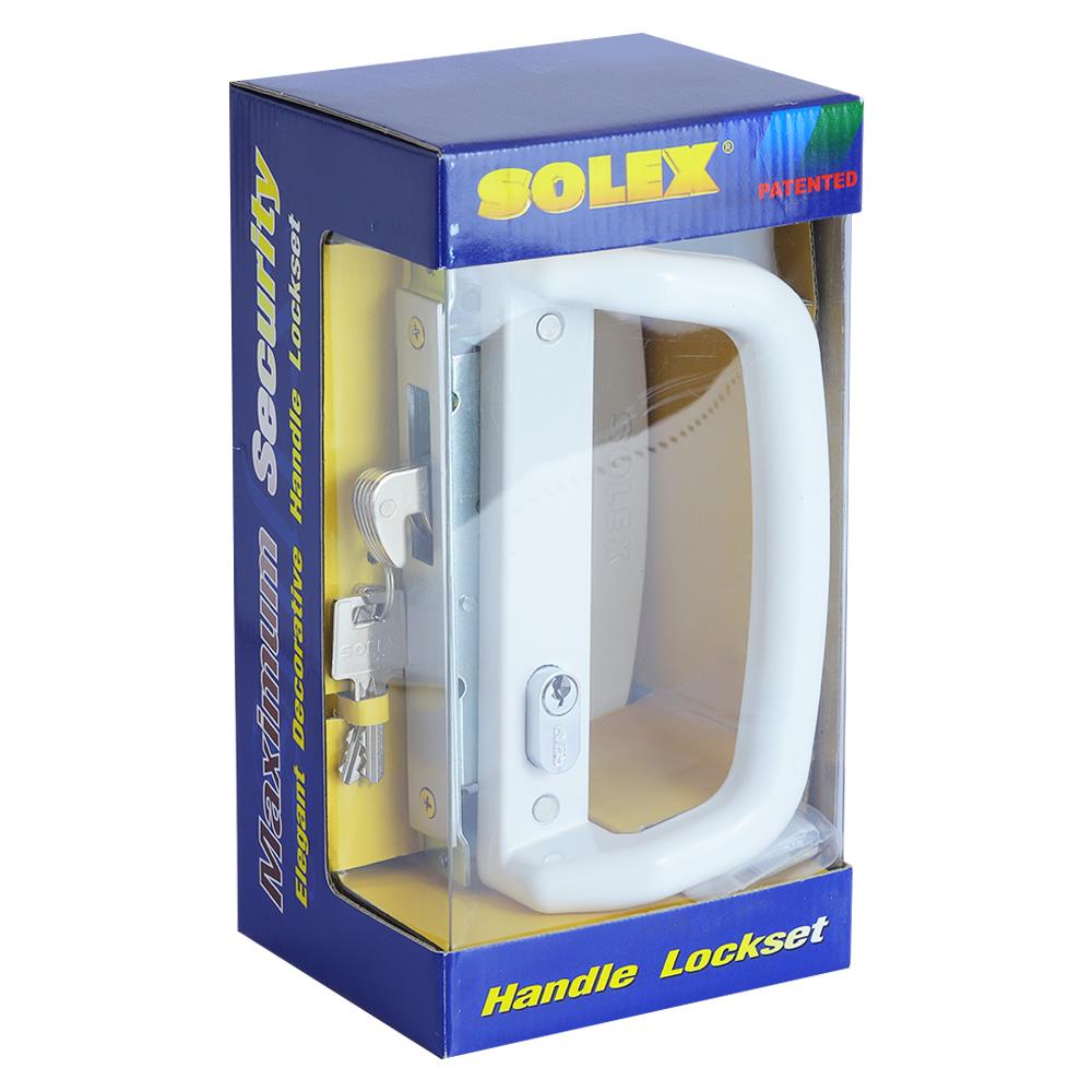 กุญแจบานเลื่อน SOLEX A4512-1785HT สีขาว