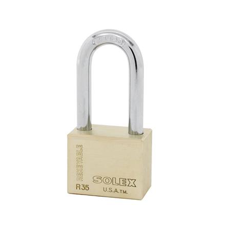 กุญแจลูกปืน SOLEX R 35L 35 มม. สีทองเหลือง_0