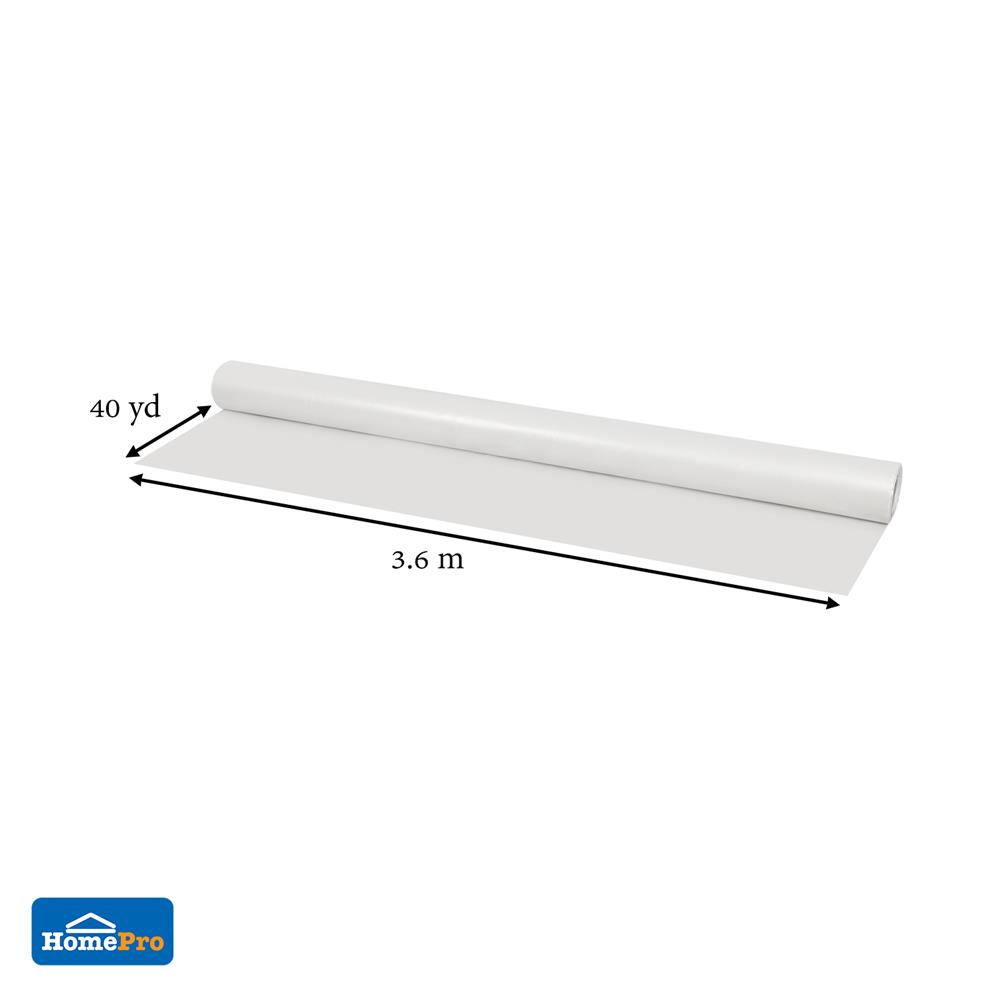 พลาสติกปูบ่อ PE SPRING 0.12 มม. 3.6X40 หลา สีใส