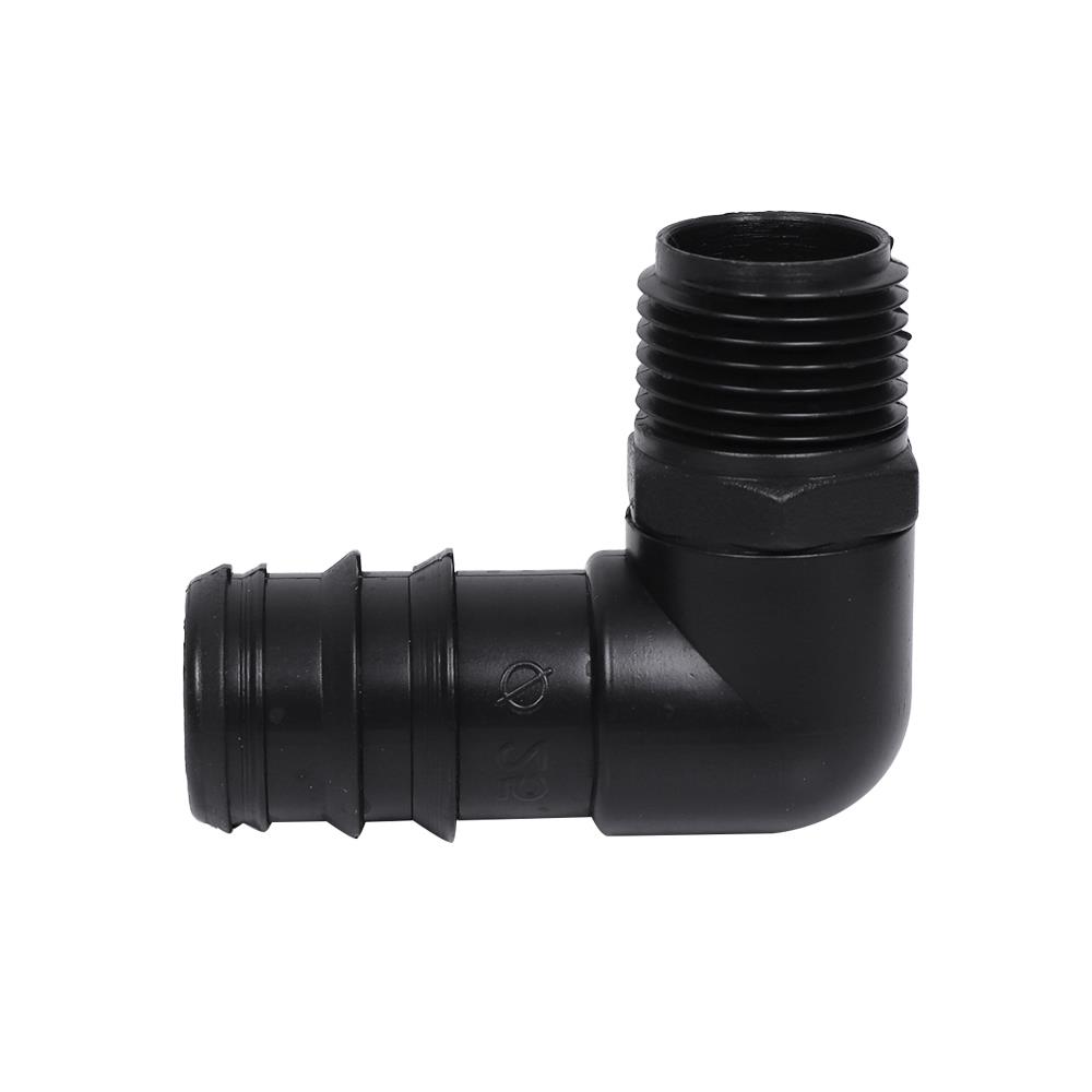 ข้องอเกลียวนอก PE TOWAI 1/2 นิ้วX25 มม. สีดำ แพ็ก 10 ชิ้น