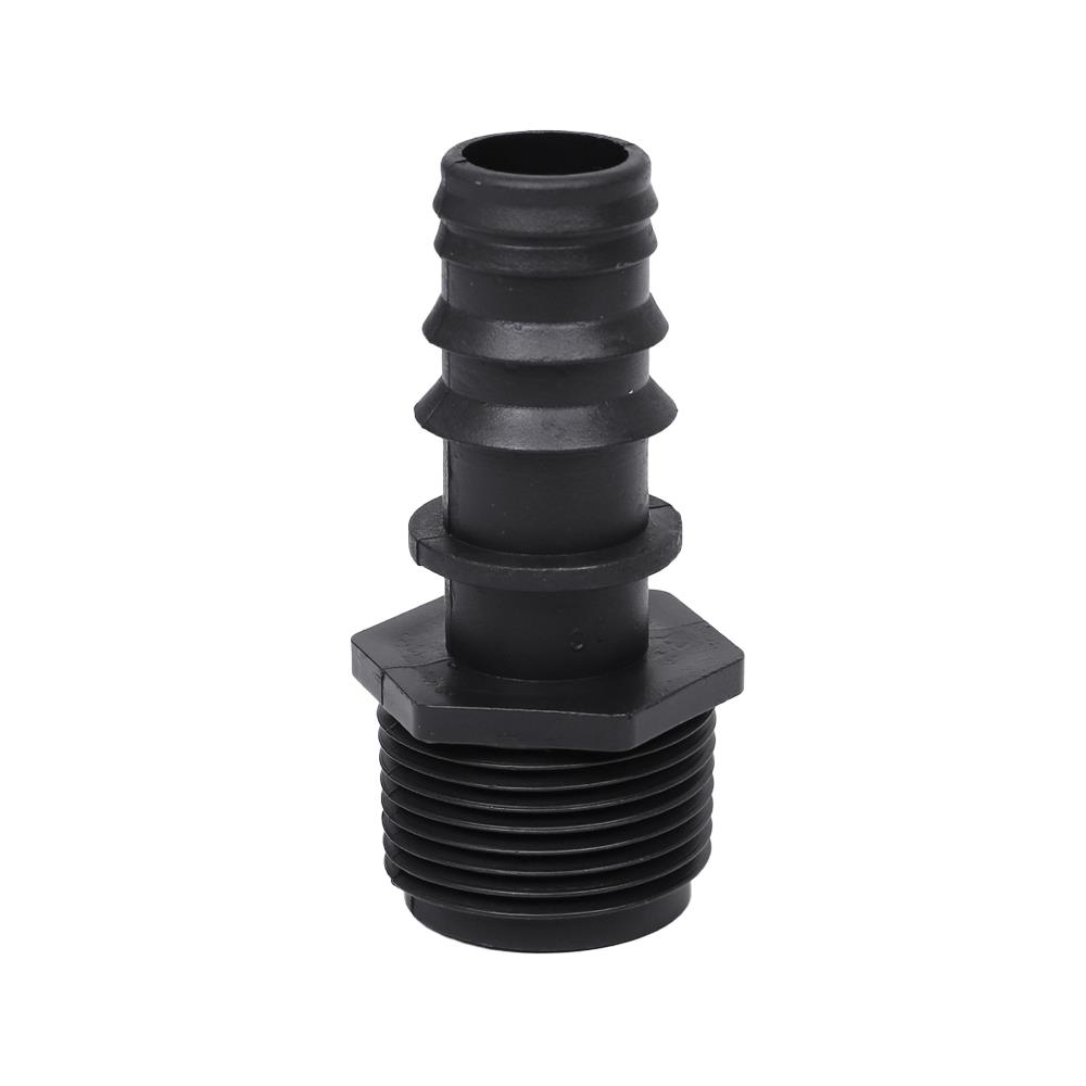 ข้อต่อตรงเกลียวนอก PE TOWAI 3/4 นิ้วX20 มม. สีดำ แพ็ก 10 ชิ้น