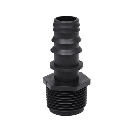 ข้อต่อตรงเกลียวนอก PE TOWAI 3/4 นิ้วX20 มม. สีดำ แพ็ก 10 ชิ้น_1